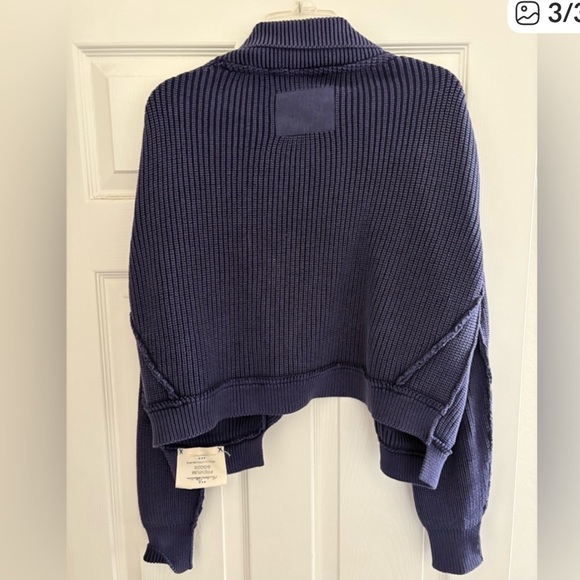 We The Free Worn Thru Surplus Cardigan Navy sold out color NWT - Picture 4 of 7